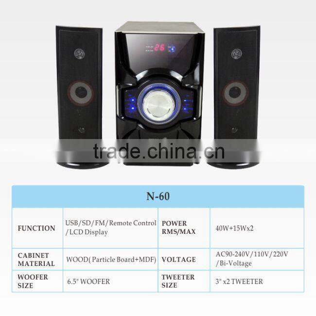 computer speaker with usb,sd,fm ,remote ,2.1 speaker computer