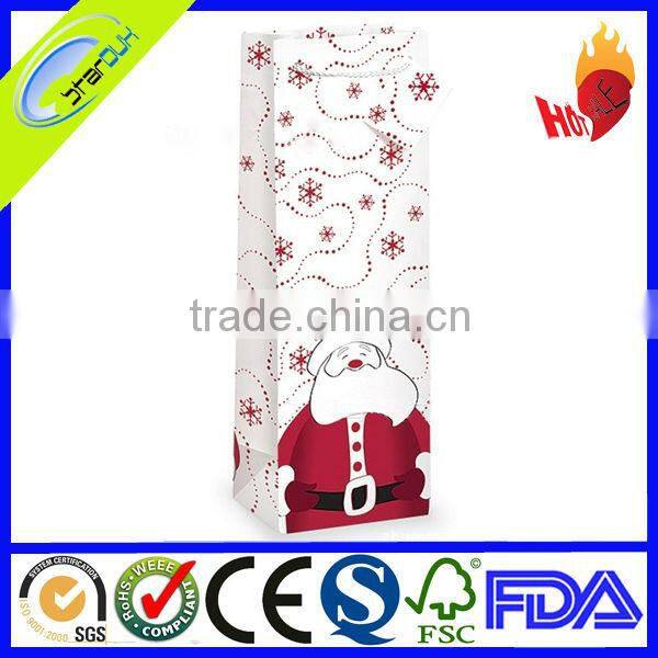 high end paper wine bag with PVC window