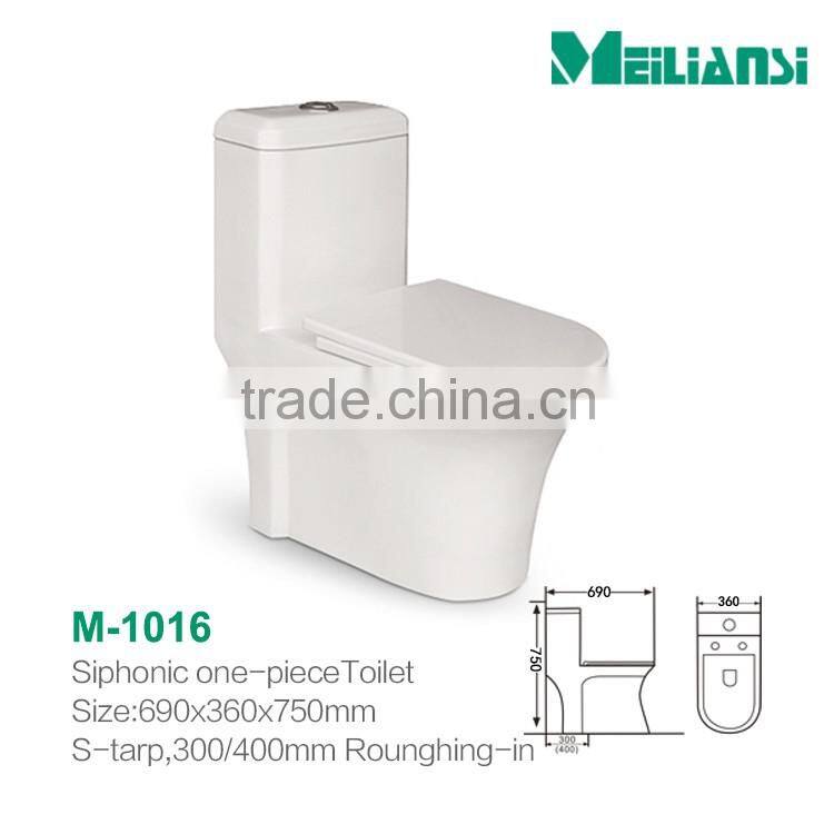 M-1016 one piece siphonic toilet