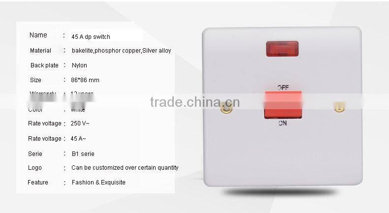British Standard 45A Electrical Wall Switch