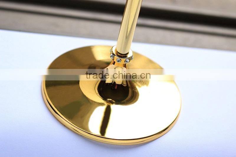 2015 new design clear crystal 680ml brandy glass with imitation gold stem