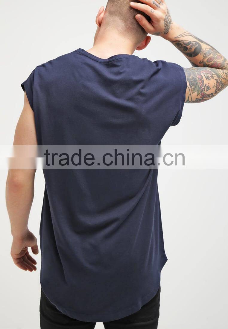 High Quality Crew Neck Preshrunk Combed Cotton Screen Printed Elongated Men white t shirt t-shirt