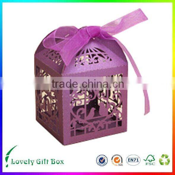 Red custom carving design paper packaging box