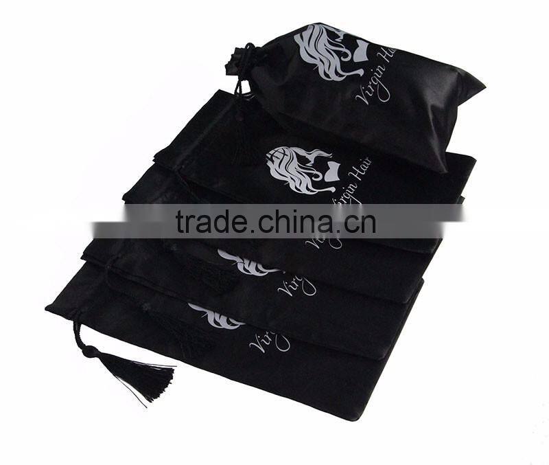 Black Virgin Hair Bag with Drawstring, Packaging Bag, Drawstring Bags
