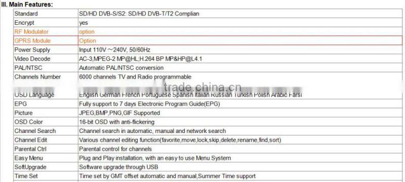 Cheapest DVB S2/T2 combo satllite Tv receiver freesat v7 hd with LCD Display IPTV set top box