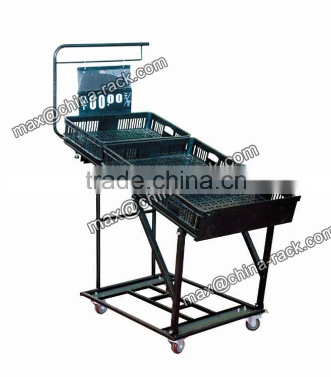 Tube Style Metal Fruit & Vegetable Display Rack