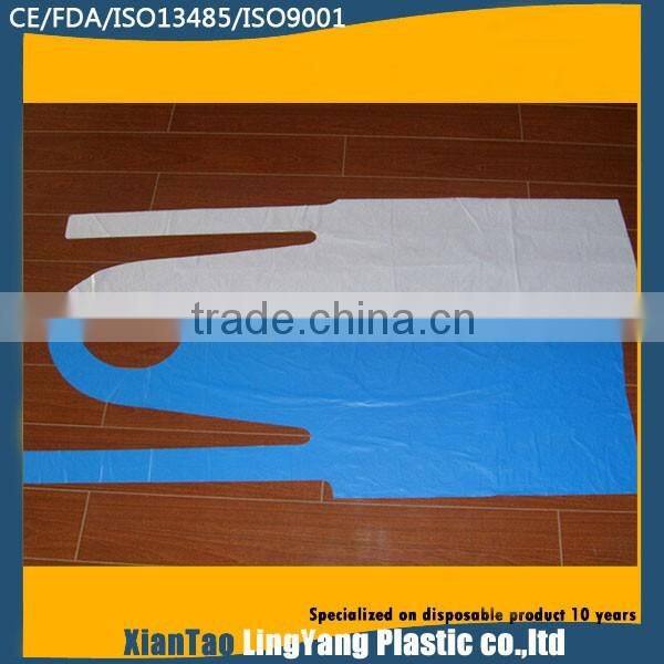 Machine Blue Cheap Disposable Nonwoven PE Apron