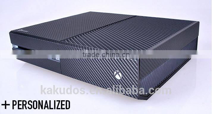 Factory New Arrival Custom Carbon Fiber Skin Vinyl Decal for xbox one with two skins for gamepad