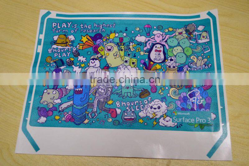 High Quality Customized Adhesive Vinly skin cover for Microsoft surface pro 3 surface 3