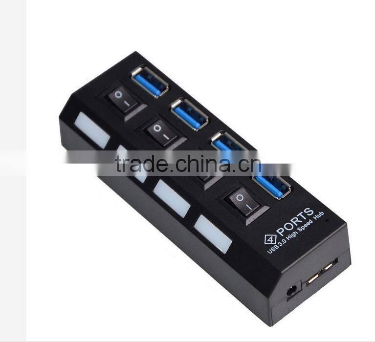 High speed USB3.0 HUB 4Ports 5Gbps Splitter Power Adapter