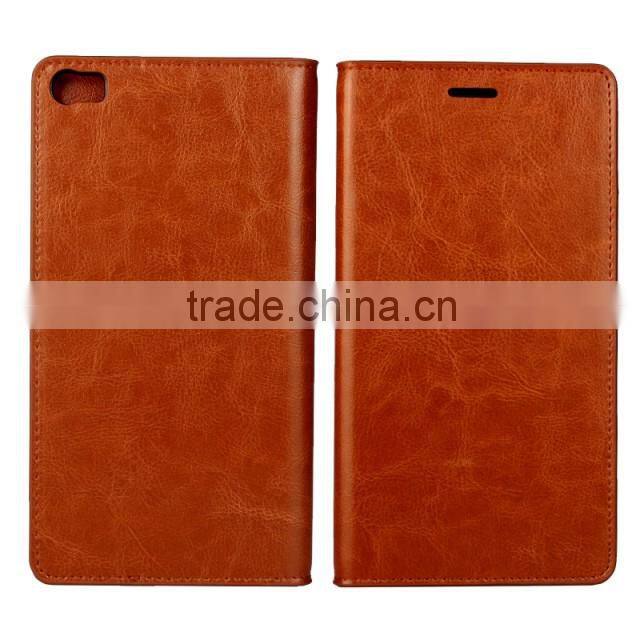 Fashionable Popular Magnetic flip leather wallet case with card slots luxury leather case for Huawei P8 Max fast delivery