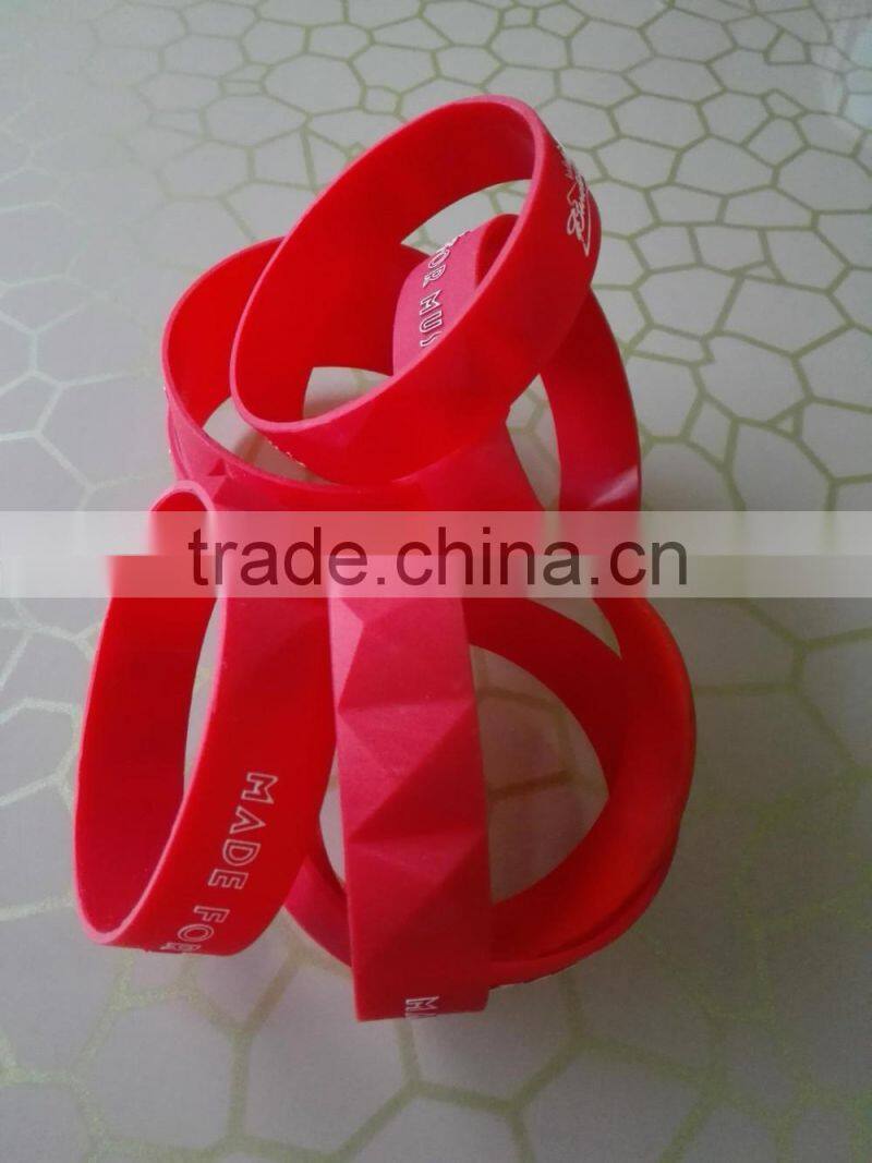 Wholesale Cheap Custom Embossed Mosquito Repellent Silicone Bracelet Wristband