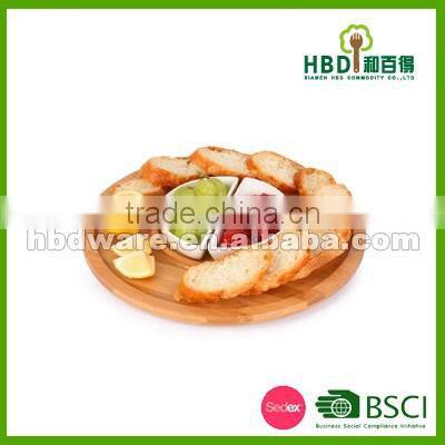 Ceramic food tray with board , snack tray