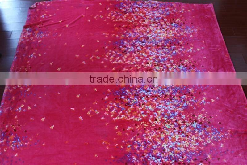 Soft warm polyester polar fleece blanket