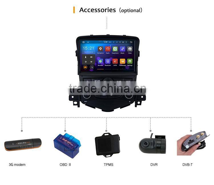 8 Inch 2 din Black screen stereo CPU 1024 600 Android 1GB DDR3 car gps dvd player OEM for Chevrolet Cruze 2008 2011