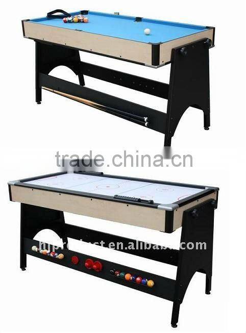 Classic wooden 2 in 1 air hockey pool table multi game table full size