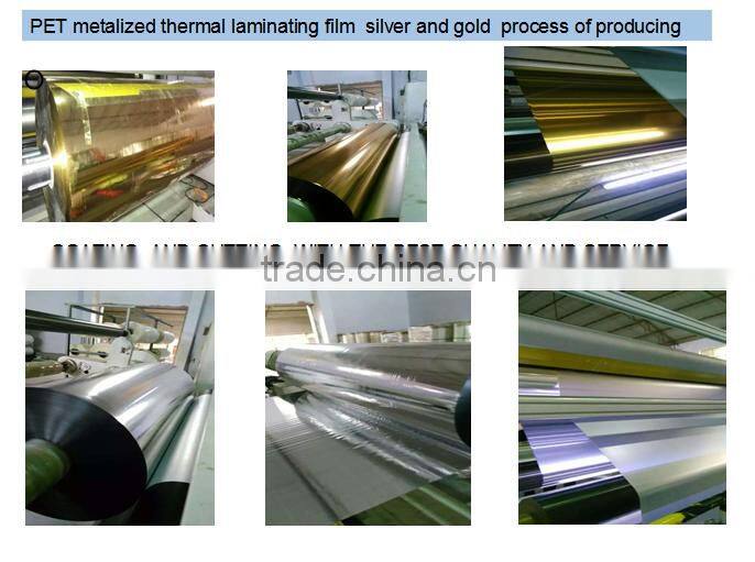 PET /BOPP Metalized Thermal Lamination Film for cake board,paper board