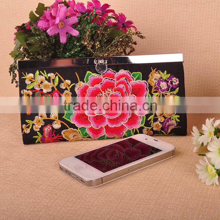 2014 new style ethnic embroidery cheap coin purse