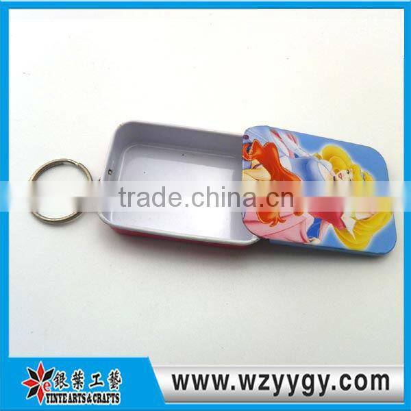 rectangle picture photo frame keychain, metal keyring