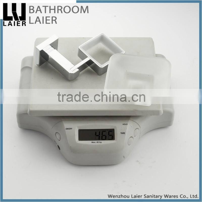 17639 wenzhou bathroom accessories zinc alloy walll mounted modern design glass bathroom soap dish