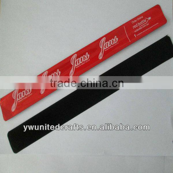 custom silk screen print/offset printing slap bracelet, slap armband