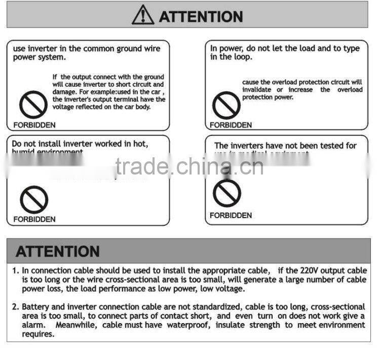 DC 2900W Continue Power Modified Power Inverter with Digital Voltmeter