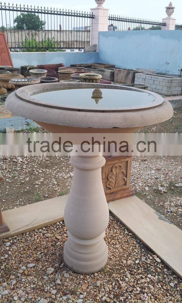 Garden Decorative Granite Stone Carving Birdbath For Garden Decoration