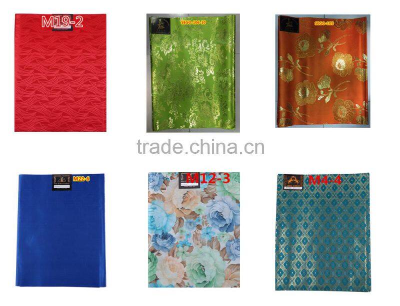 2016 new women headtie african gele headties with gold leaves pattern