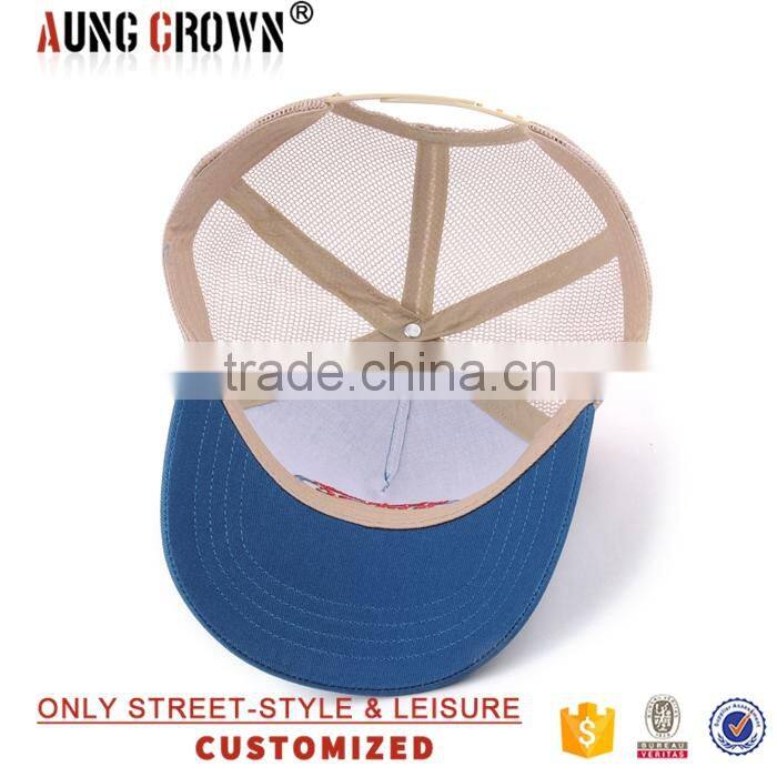 2016 new style custom embroidered blue trucker cap