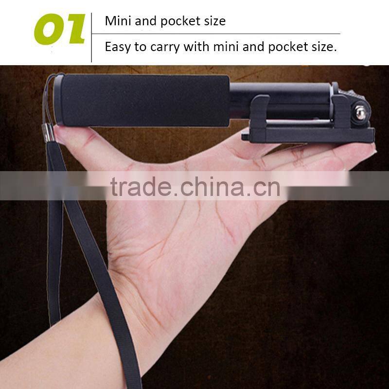 Best choice fashion aluminum selfie stick cheap and quality monopod for factory wholesale