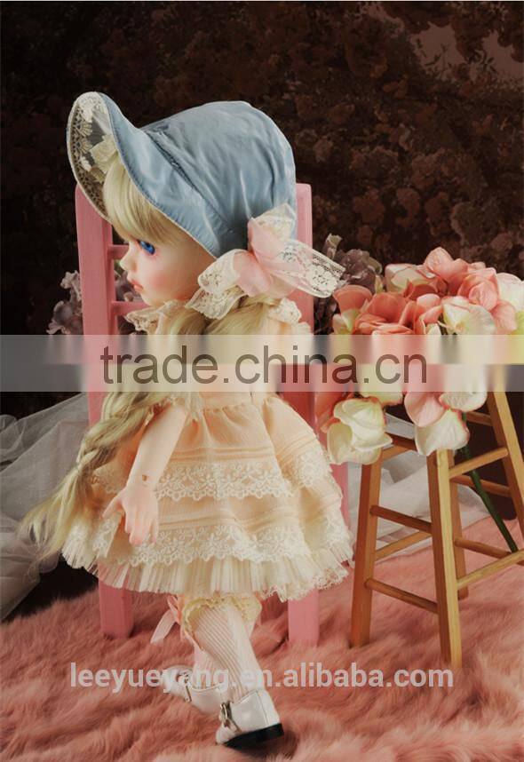 Hot selling long blonde braid wavy doll wigs for 1/3 BJD dolls