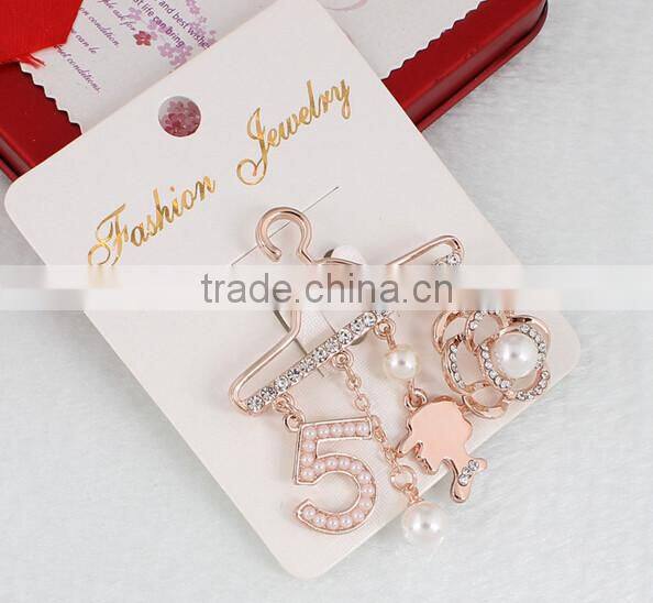 2016 new lady peal silk brooch
