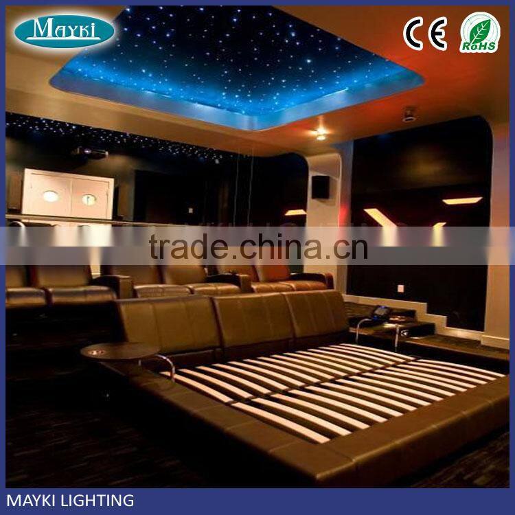 Decorative fiber optic lighting with 600pcs mixed diameter fiber cables and twinkle effect
