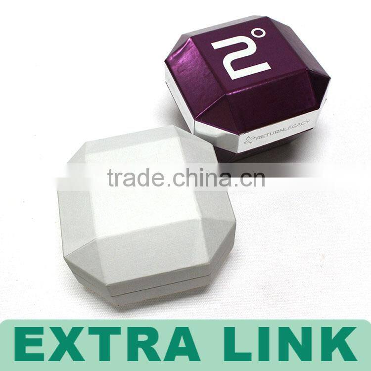 Diamond shape custom logo fancy paper gift jewelry box with insert