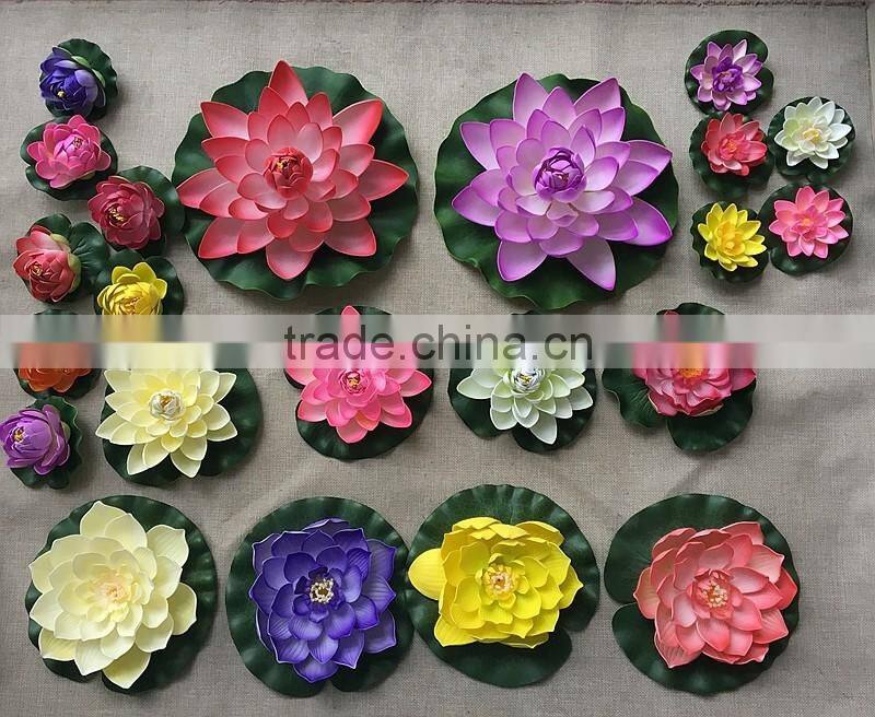 LLT001 festival holiday decoration floating purple water lily flowers