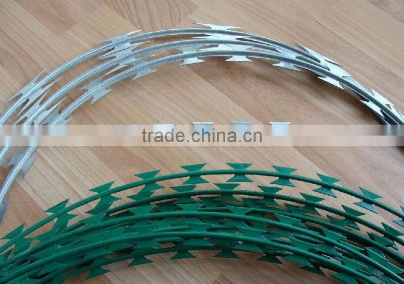 hot dipped galvanized concertina razorbarbed wire