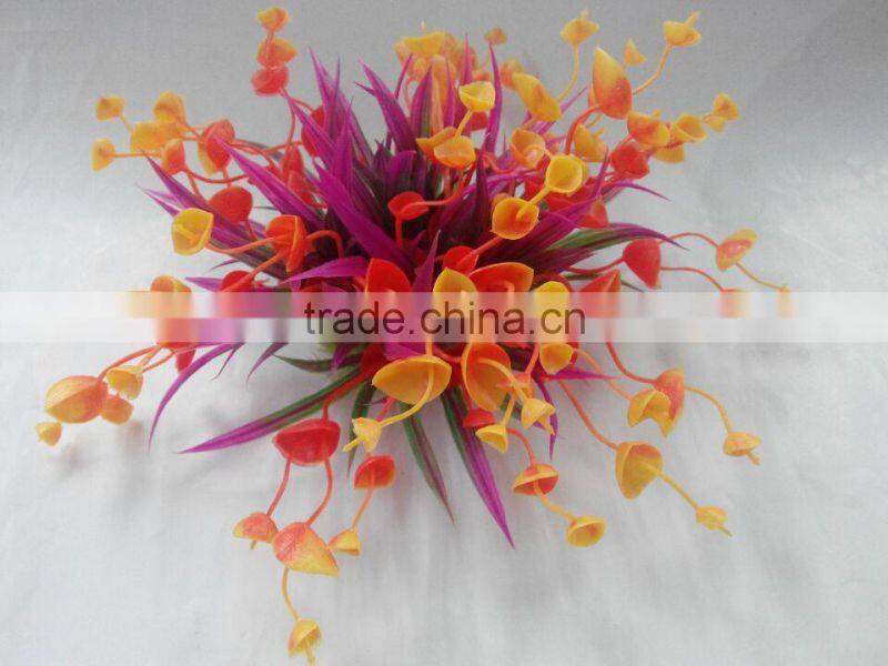 Factory wholesale High Quality fish tank colorful special Aquatic design Aquarium Plastic Plant decoration