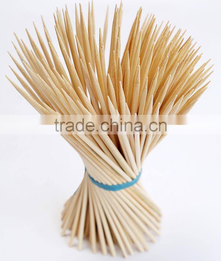 HY Factory Wholesale Natural BBQ Use 4.0mm*40cm bamboo skewers or bamboo sticks