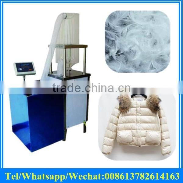 Automatic duck and goose feather down jacket filling machinery / feather pillow filling machine