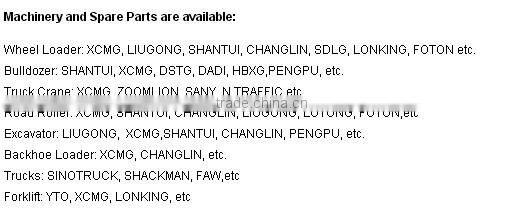 spare parts for Shantui Large Crawler Bulldozer SD32