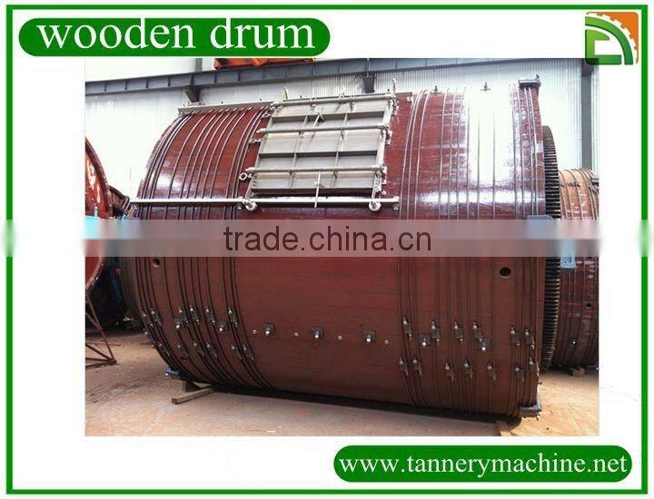 soaking limming tanning overloading normal leather wooden drum