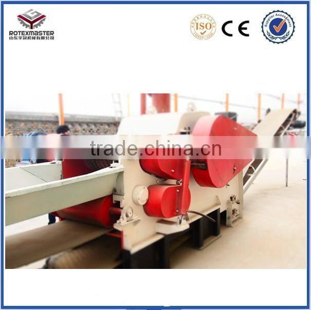 8-10t/h capacity large wood chipper /industrial wood chipper with belt conveyor