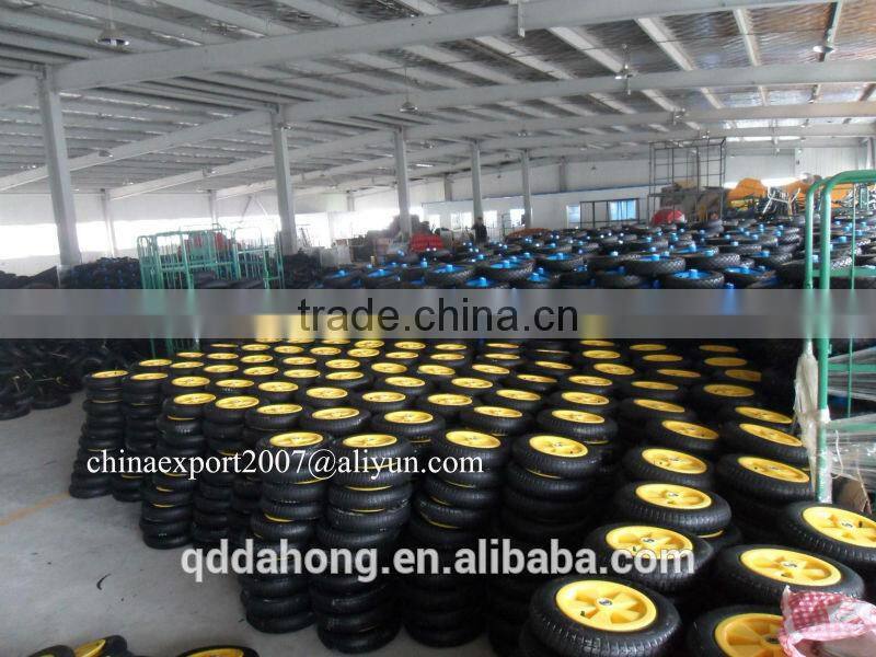 Rubber Tyre with Plastic Rim for Wheelbarrow 3.50-8