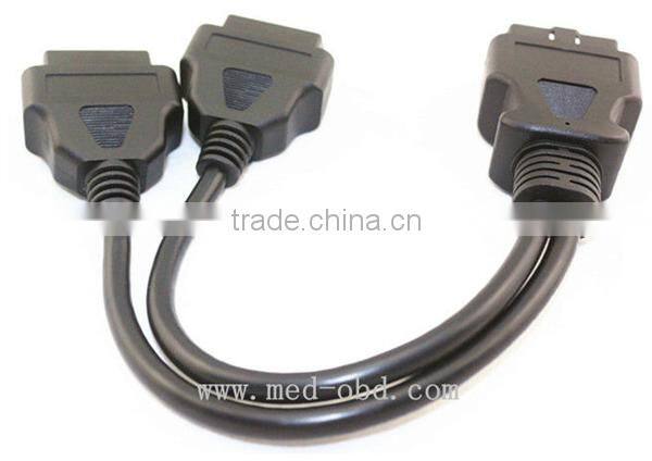 OBD2 Splitter Y Cable,J1962 Male Connector to 2pcs J1962 Female Connector,