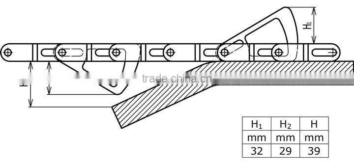 2400C Radius Flush Grid With Pop-up Flights Modular Conveyor Belt