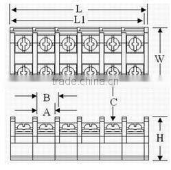 TR-Series Quick Release Assembly Din Rail Mounted Terminal Block