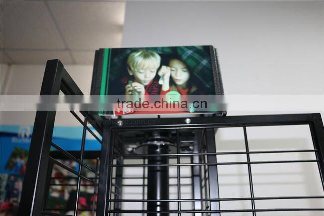 4-Faces Portable Floor Heavy Duty Rotating Display Stand Turntable