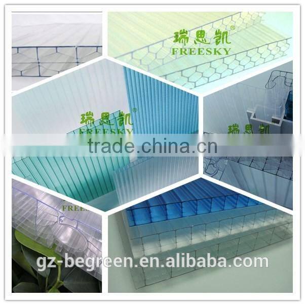 colored polycarbonate sheet polycarbonate board polycarbonate panel PC honeycomb hollow sheet