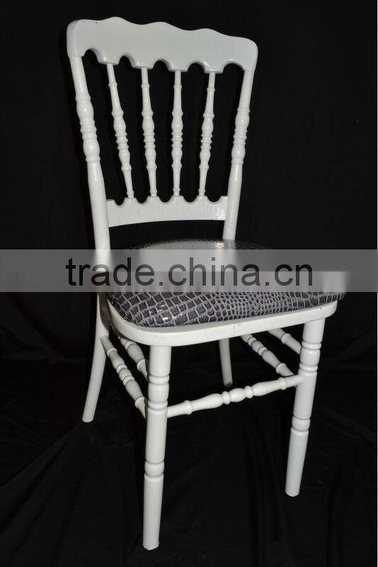 white wedding wood president chair