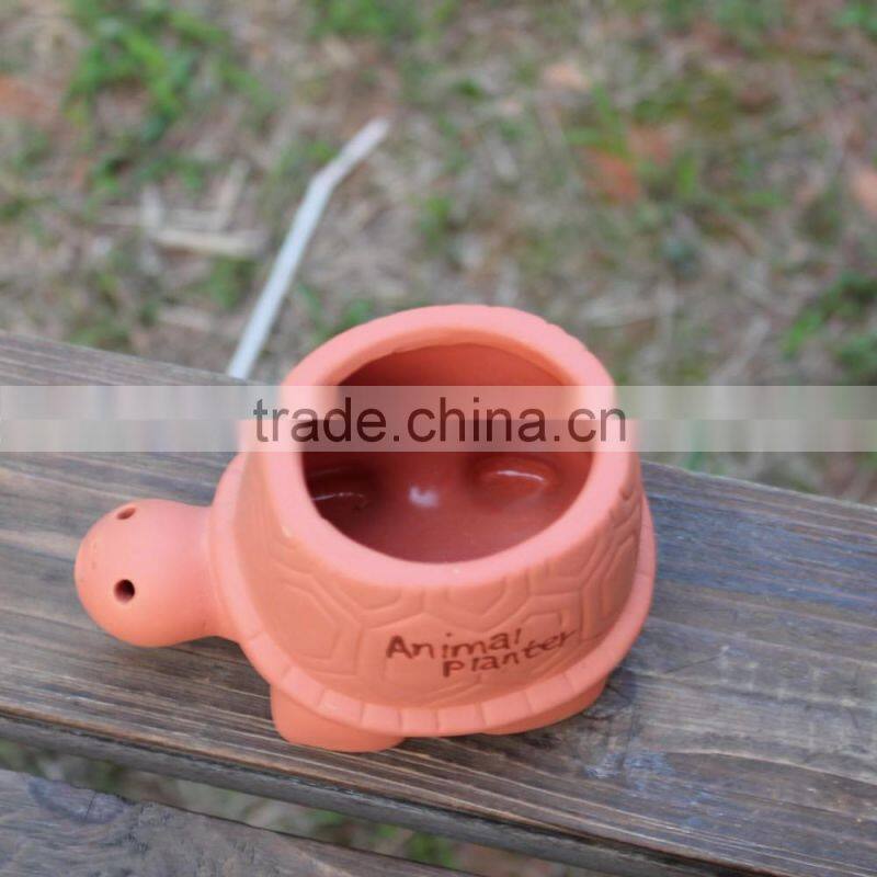 Attractive garden decor tortoise shape ceramic animal planters